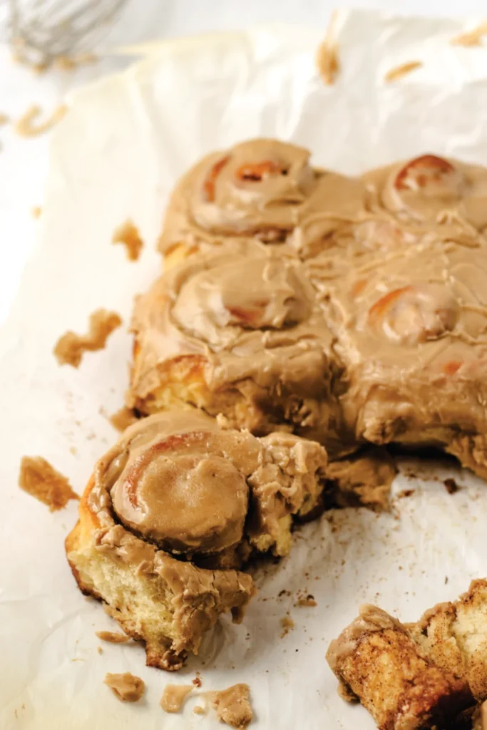 Maple Brown Butter Cinnamon Rolls from Delicious & Doable Desserts Cookbook by Katie Lee Wilken